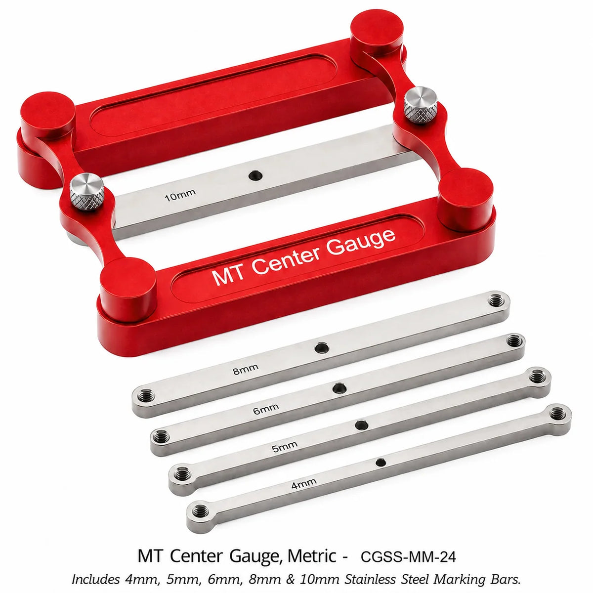Center Marking Gauge Set Adjustable Two-Sided 9 Strips