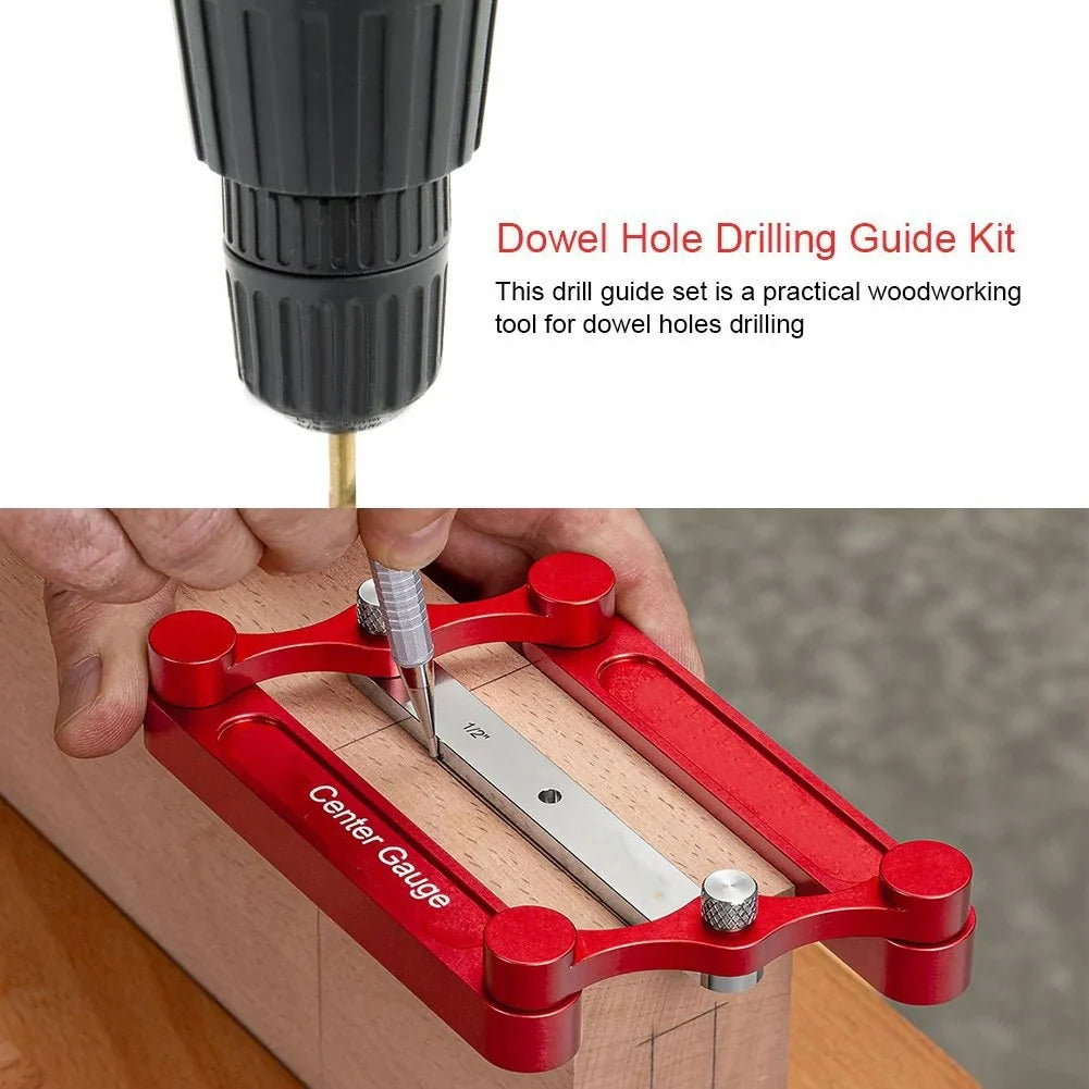 Center Marking Gauge Set Adjustable Two-Sided 9 Strips
