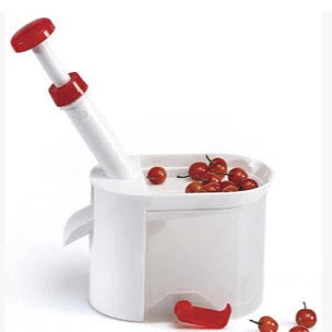 Cherry Pitter Stainless Steel Rod Built-In Pit Container Dishwasher-Safe Components