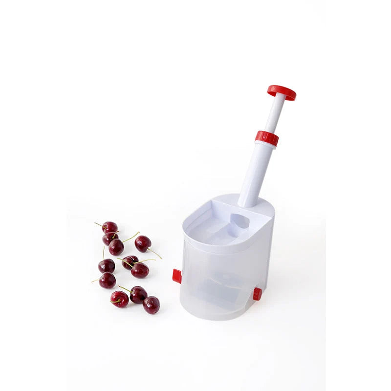 Cherry Pitter Stainless Steel Rod Built-In Pit Container Dishwasher-Safe Components