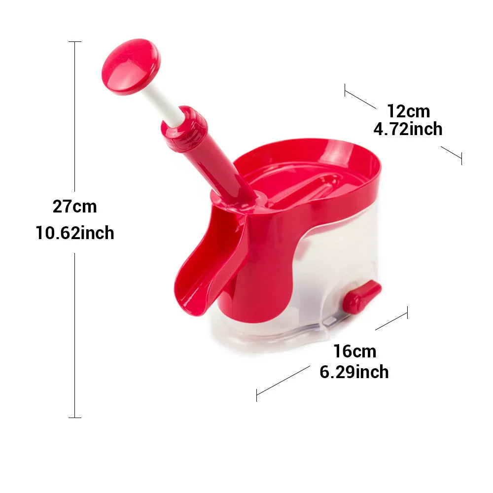 Cherry Pitter Stainless Steel Rod Built-In Pit Container Dishwasher-Safe Components
