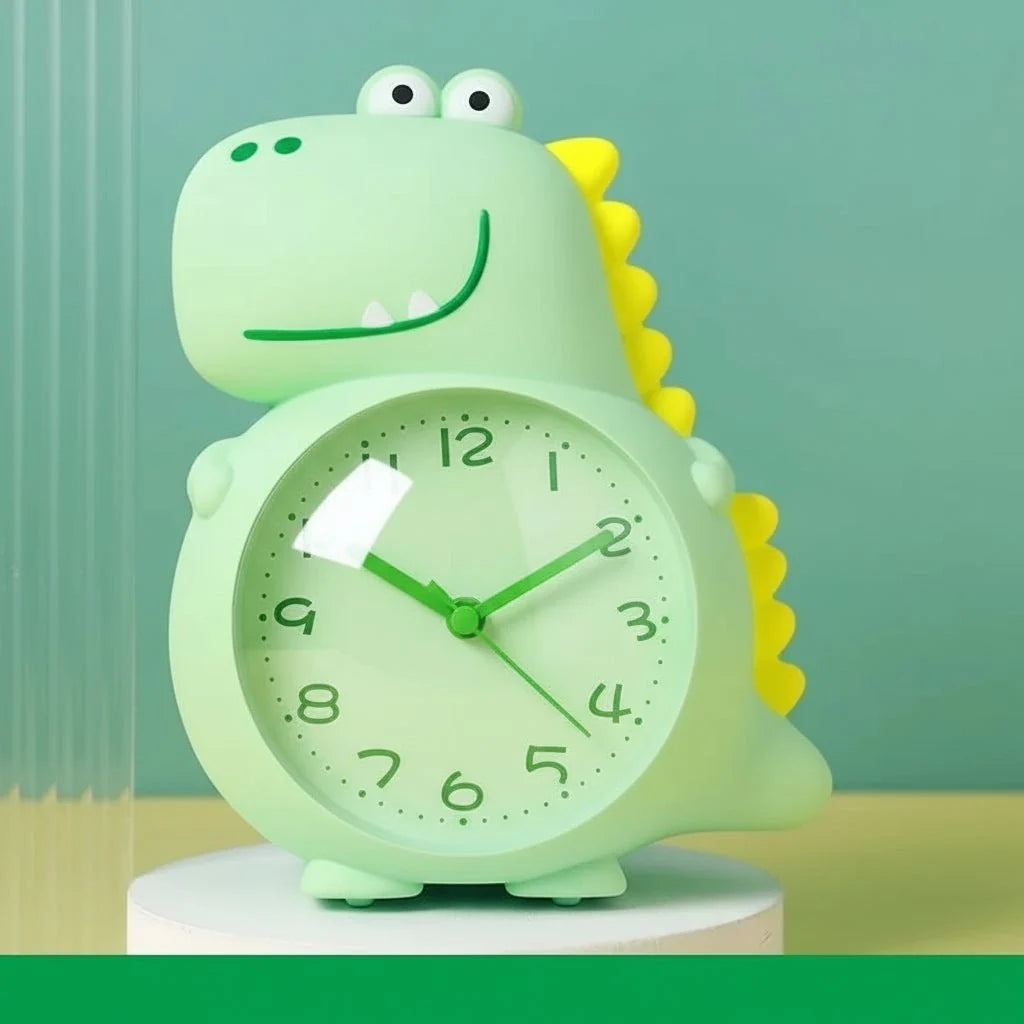 Children’s Alarm Clock Dinosaur Design Silent Operation Wake-Up Light