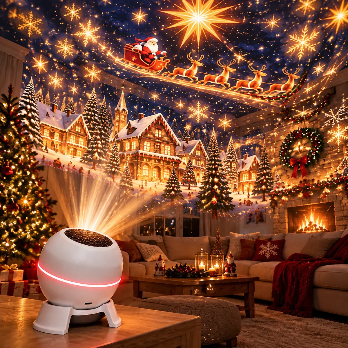 Christmas Light Projector Moving Patterns USB Powered