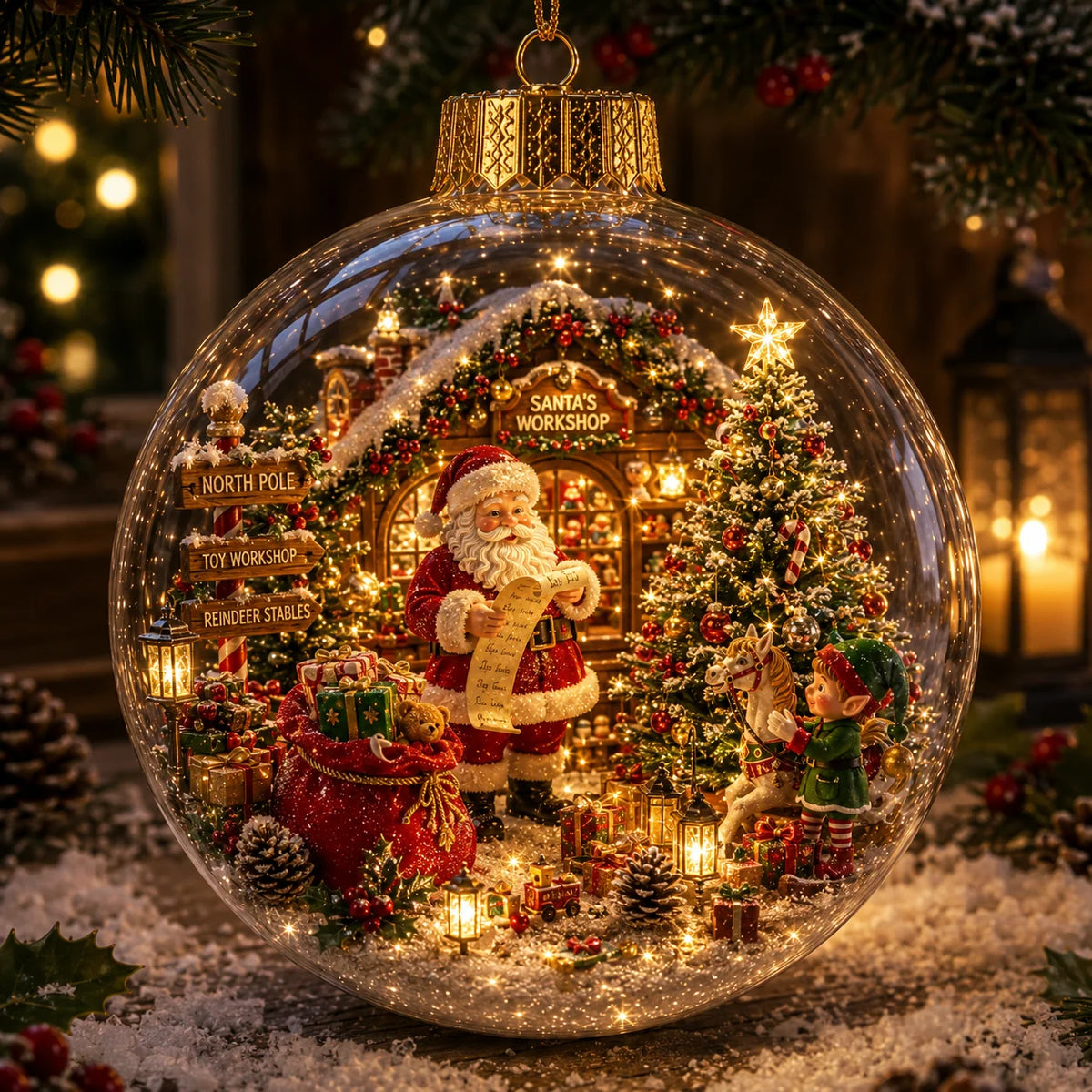 Christmas Ornament Light-Up Miniature Diorama