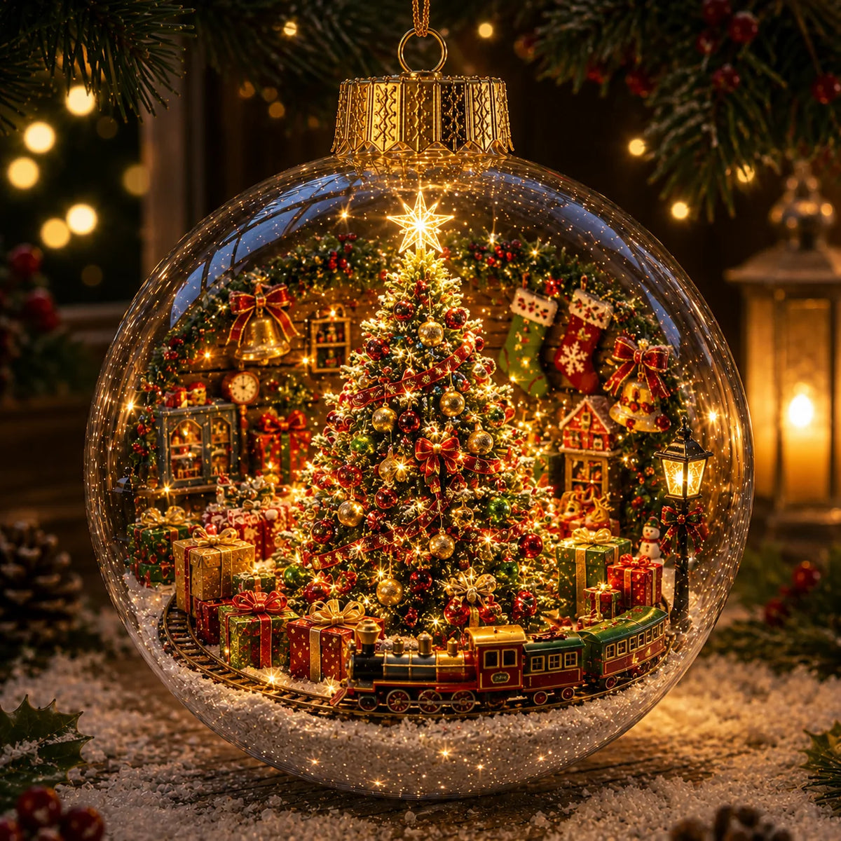 Christmas Ornament Light-Up Miniature Diorama