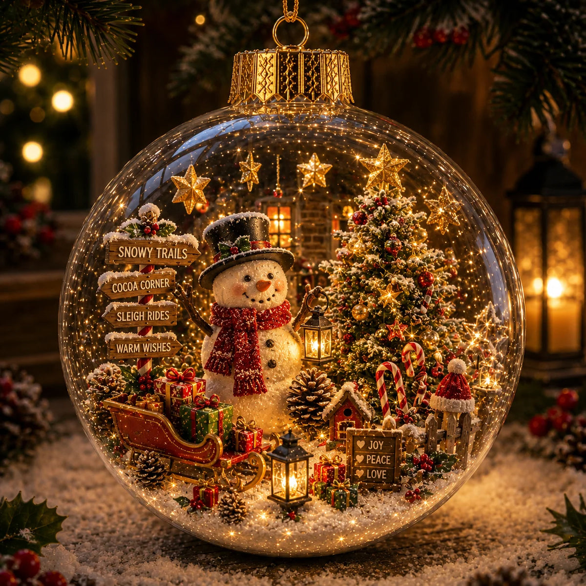 Christmas Ornament Light-Up Miniature Diorama