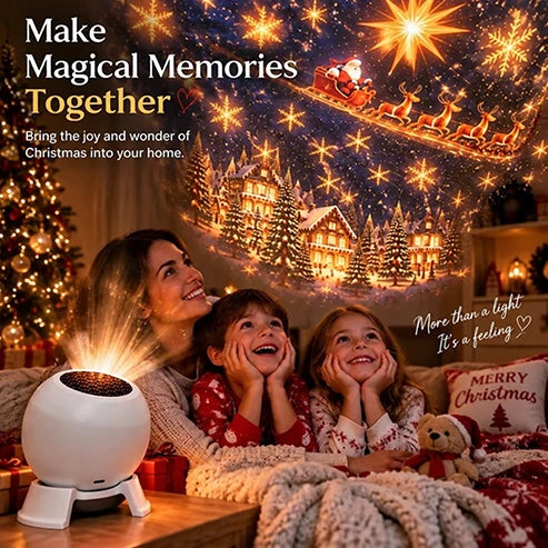 Christmas Projection Night Light USB Powered Compact