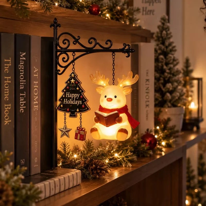 Christmas Shelf Light Hanging Character Warm LED Glow