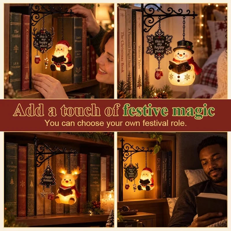 Christmas Shelf Light Hanging Character Warm LED Glow