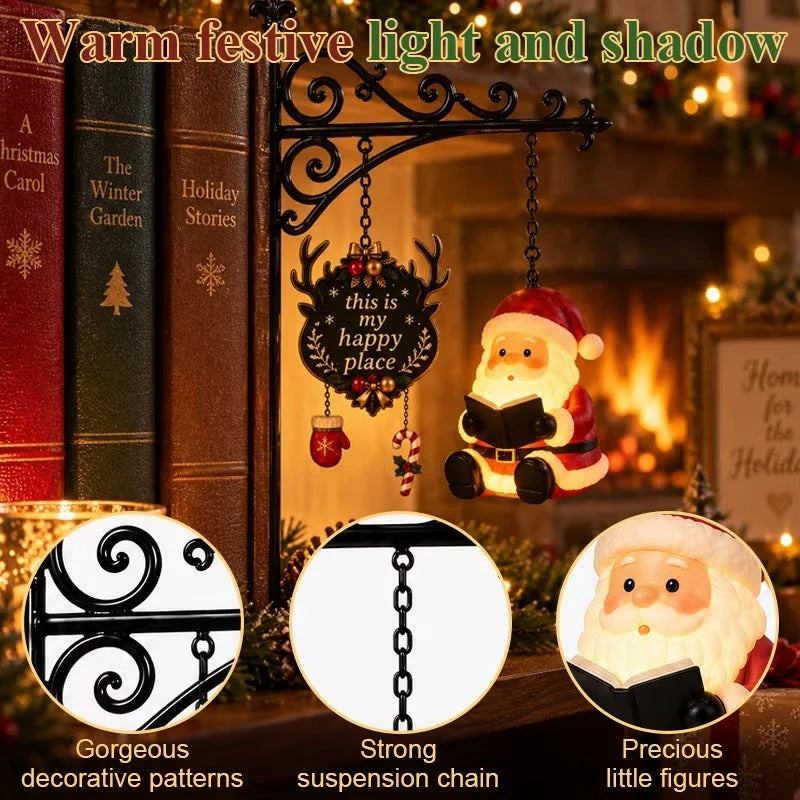 Christmas Shelf Light Hanging Character Warm LED Glow