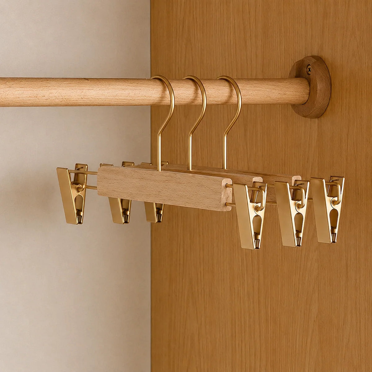 Clothes Hangers Camphor Wood Wide Shoulders Set of 3