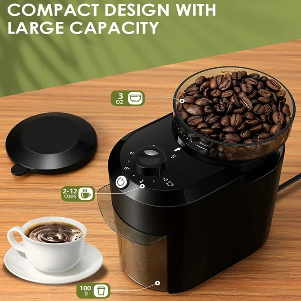 Coffee Grinder Adjustable 28 Grind Settings Quiet Operation