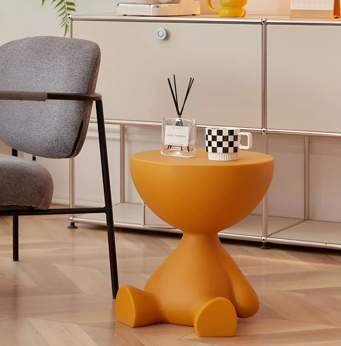 Coffee Table Round Lightweight Compact Plastic