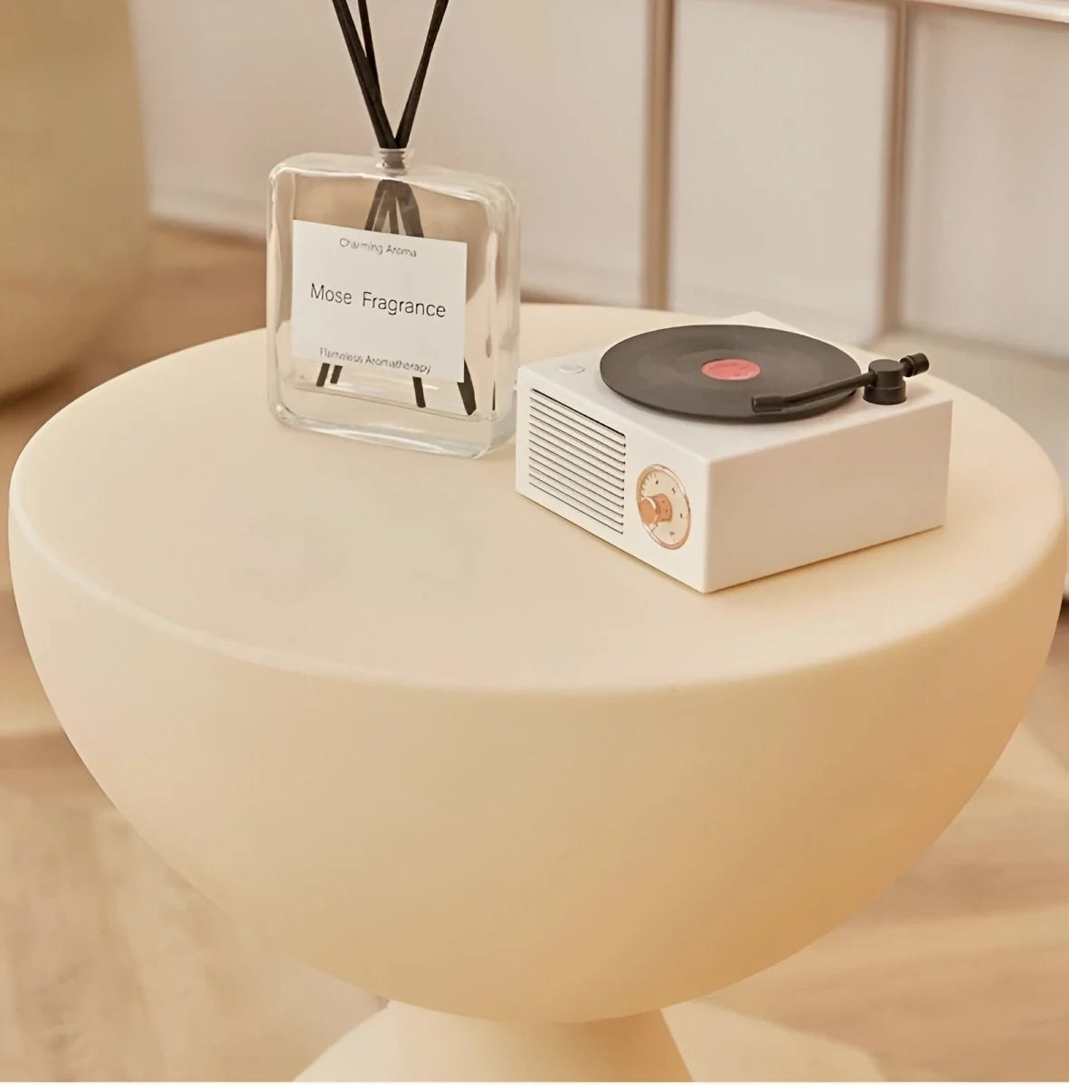 Coffee Table Round Lightweight Compact Plastic