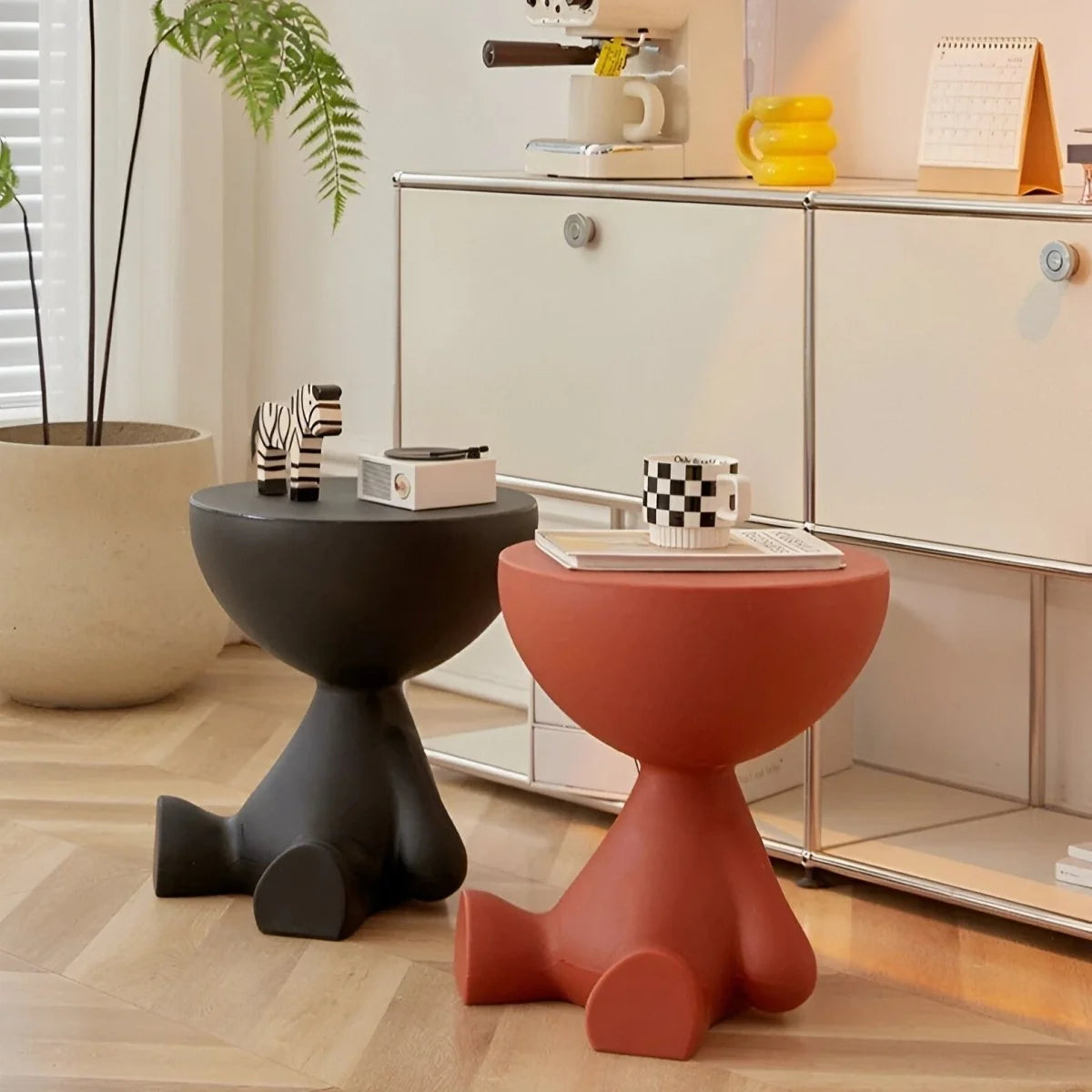 Coffee Table Round Lightweight Compact Plastic