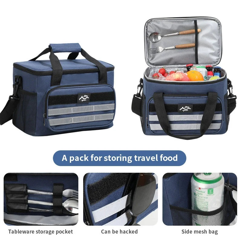 Cooler Bag Four-Layer Insulation Easy-Clean Lining Adjustable Strap