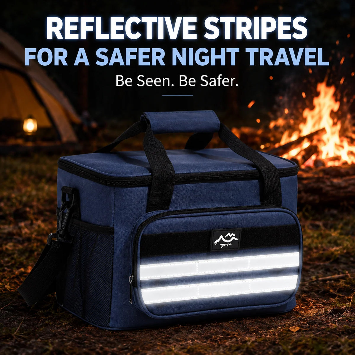 Cooler Bag Four-Layer Insulation Easy-Clean Lining Adjustable Strap