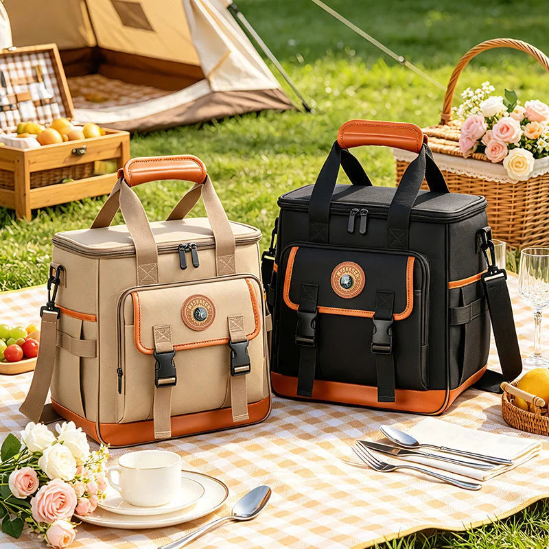 Cooler Bag Insulated Multi-Compartment Adjustable Shoulder Strap