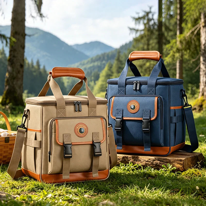 Cooler Bag Insulated Multi-Compartment Adjustable Shoulder Strap
