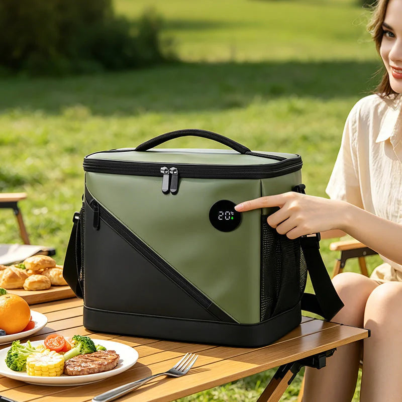 Cooler Tote Digital Temperature Display Three-Layer Insulation