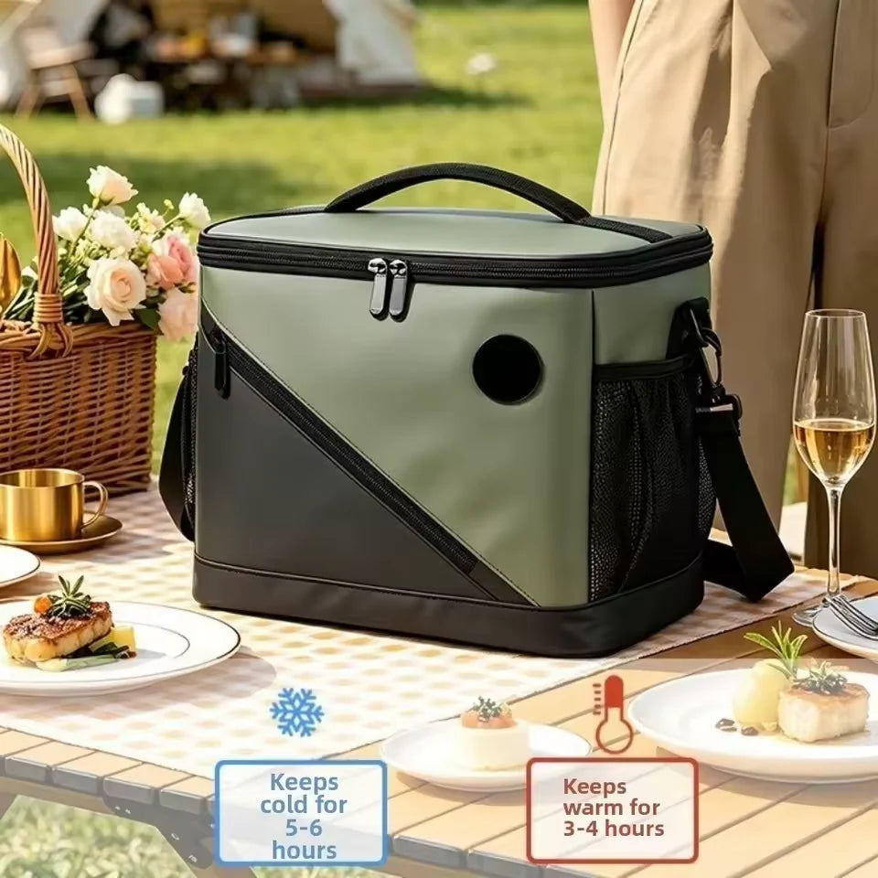 Cooler Tote Digital Temperature Display Three-Layer Insulation