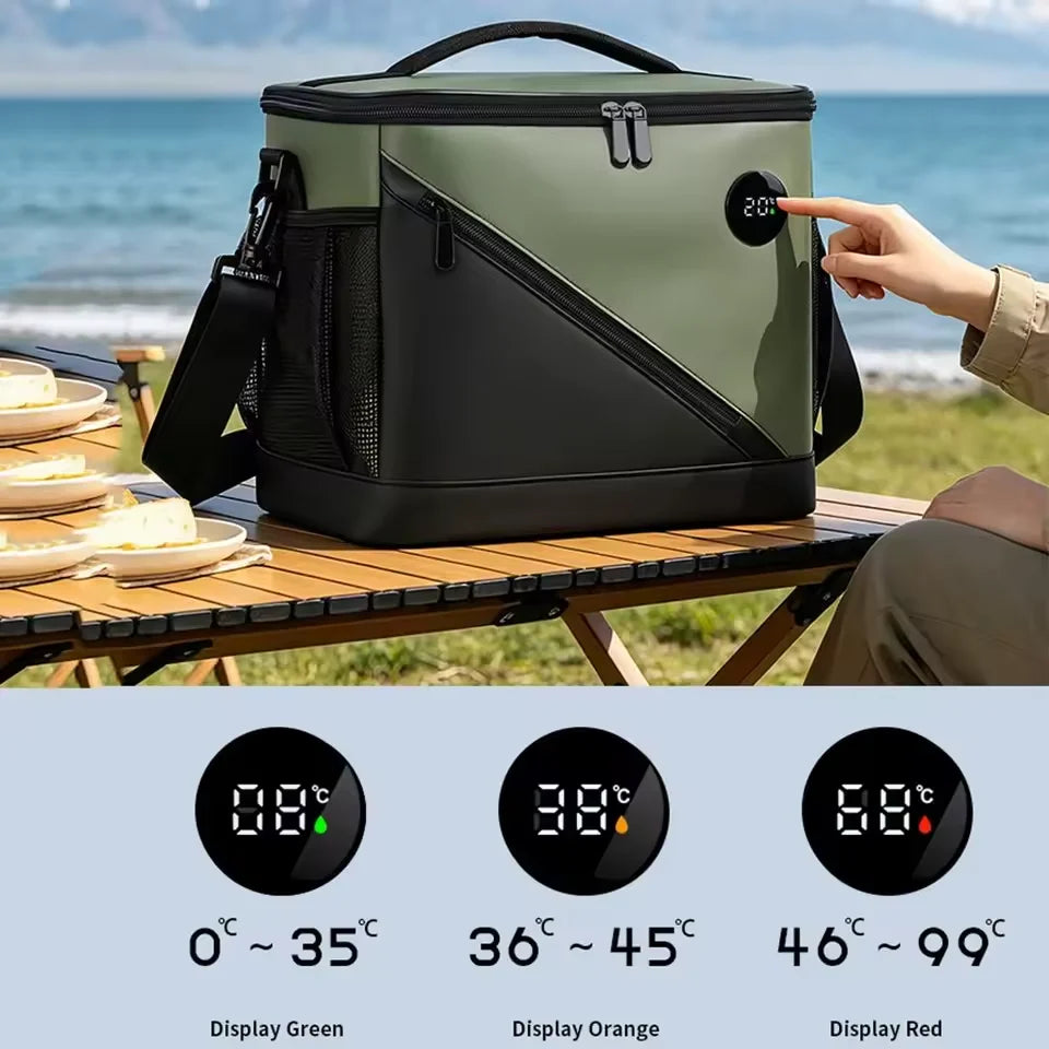 Cooler Tote Digital Temperature Display Three-Layer Insulation