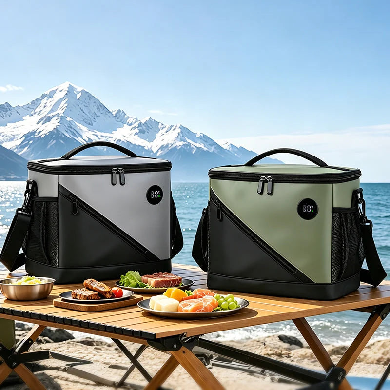 Cooler Tote Digital Temperature Display Three-Layer Insulation