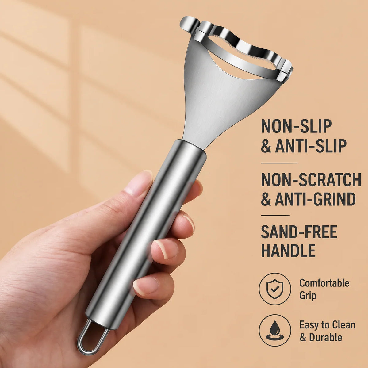 Corn Peeler Serrated Stainless Steel Blade Non-Slip Handle