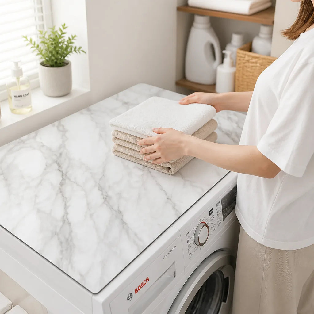 Countertop Protector Mat Marble Effect Non-Slip & Water-Resistant