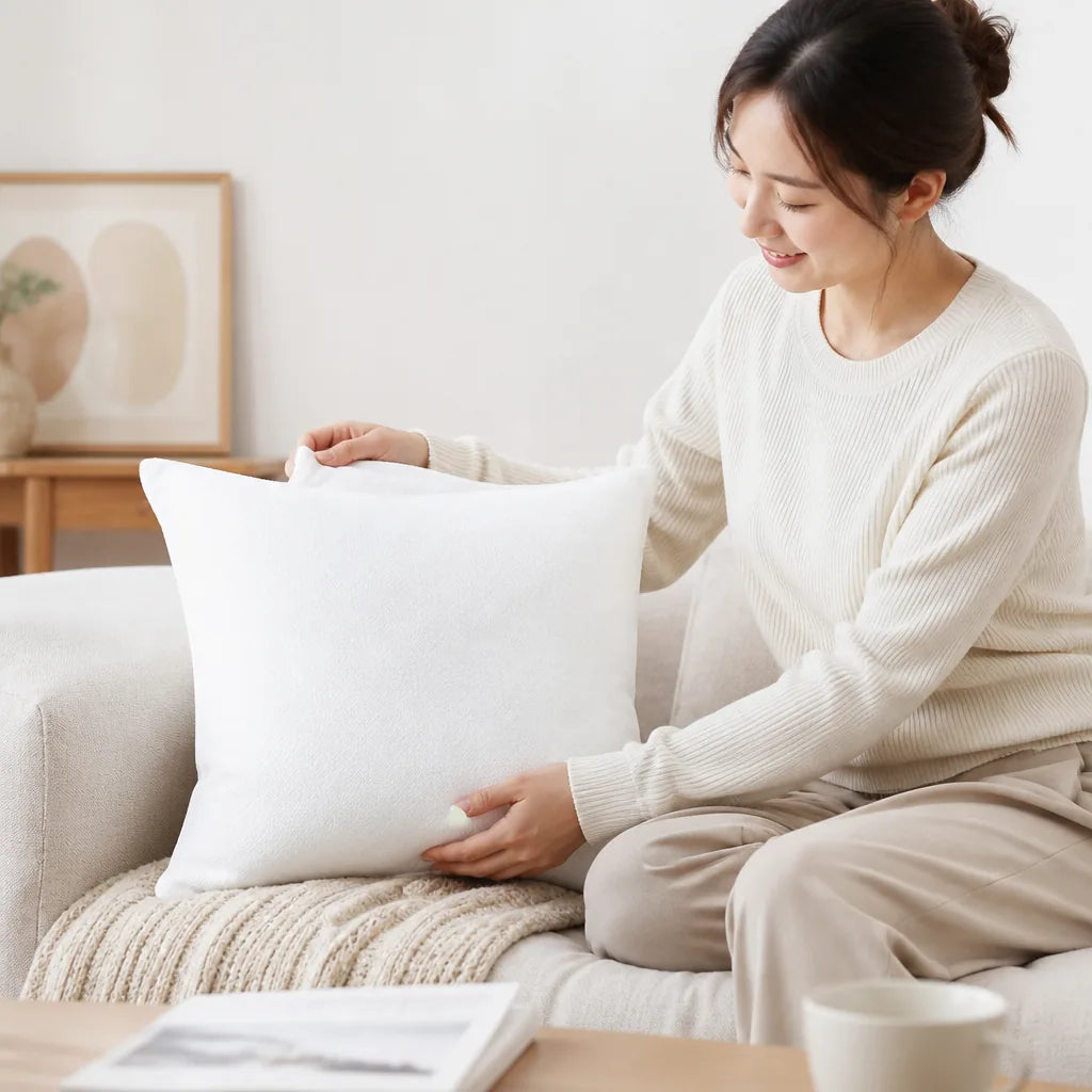 Decorative Pillow Cover Short Pile Soft Texture Machine Washable