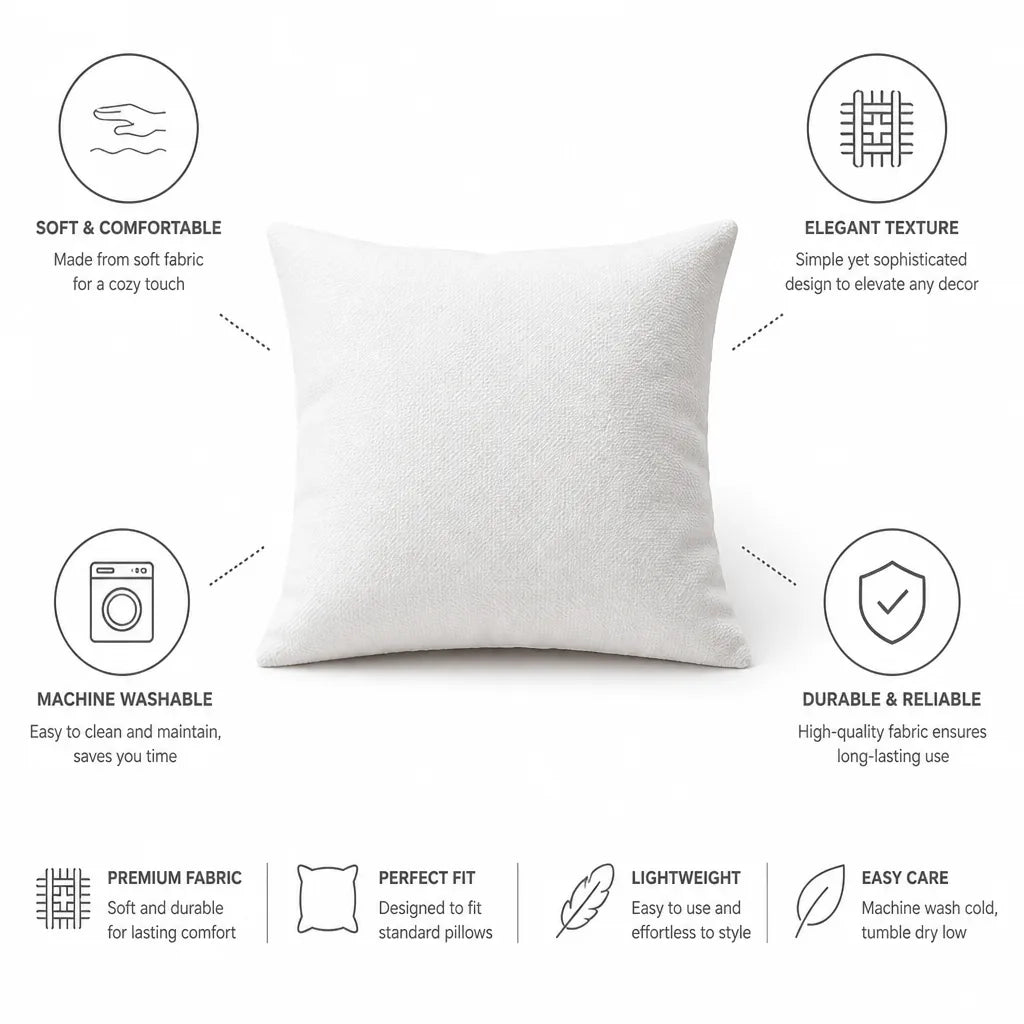 Decorative Pillow Cover Short Pile Soft Texture Machine Washable