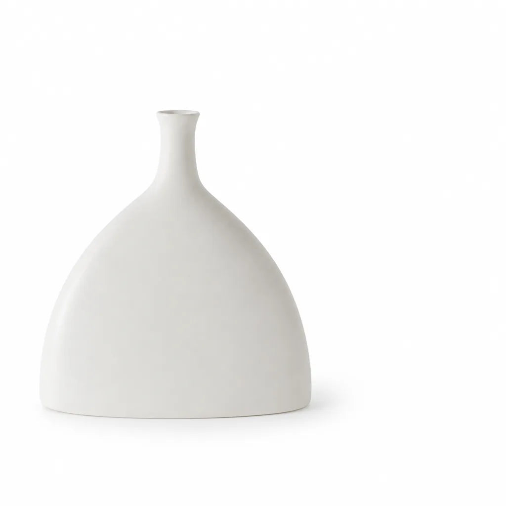 Decorative Vase White Ceramic Modern Minimalist Design