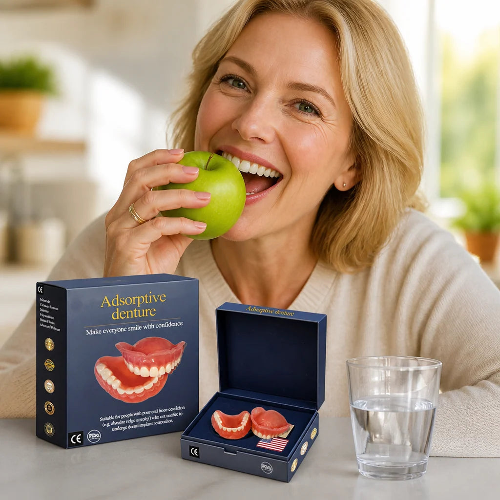 Denture Set AI Bite-Mapped Adhesive-Free 12-Hour Hold