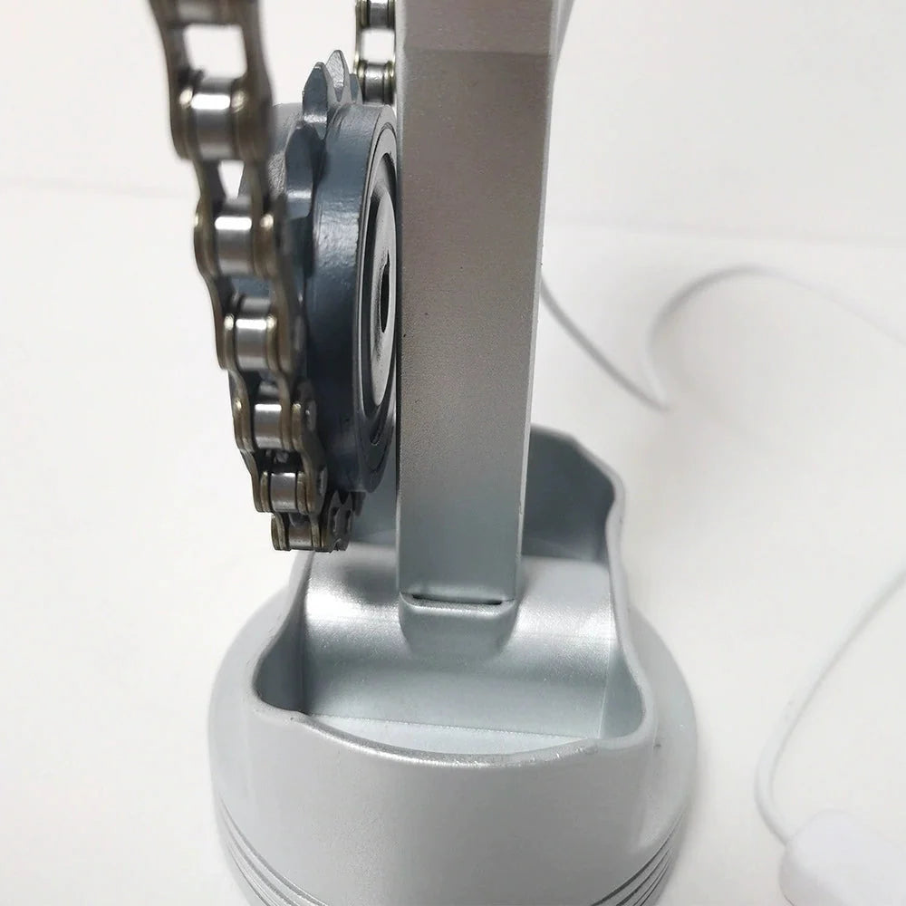 Desk Clock Rotating Gears USB Powered Industrial Style