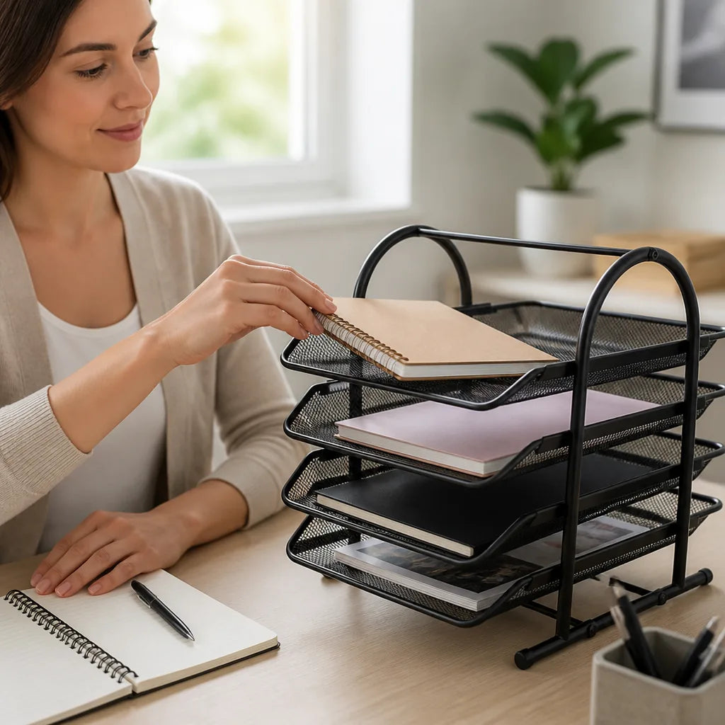 Desk Organizer Multi-Tier Sturdy Metal