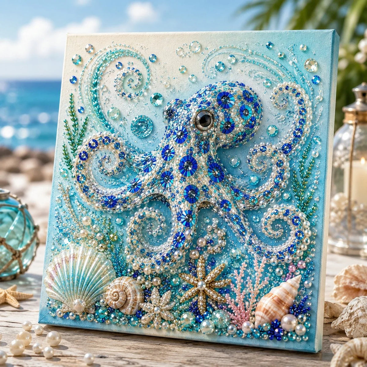 Diamond Painting Kit 3D Pearl Ocean Animal Mosaic