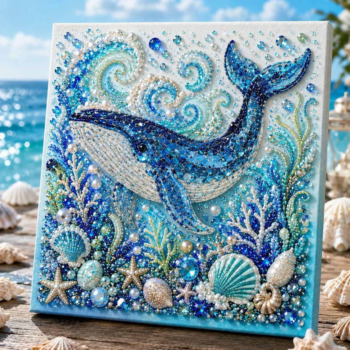 Diamond Painting Kit 3D Pearl Ocean Animal Mosaic