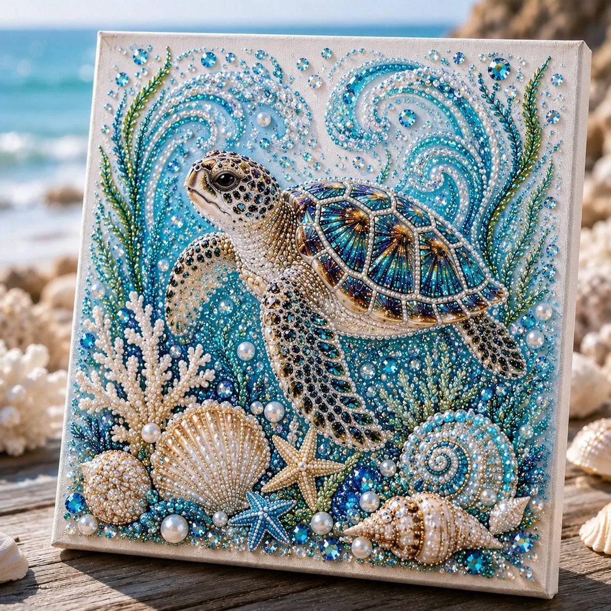 Diamond Painting Kit 3D Pearl Ocean Animal Mosaic