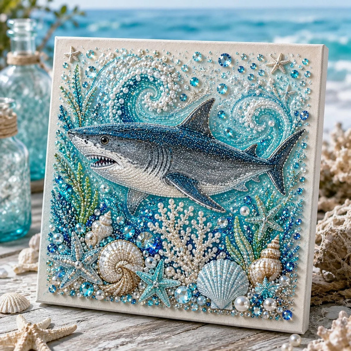 Diamond Painting Kit 3D Pearl Ocean Animal Mosaic