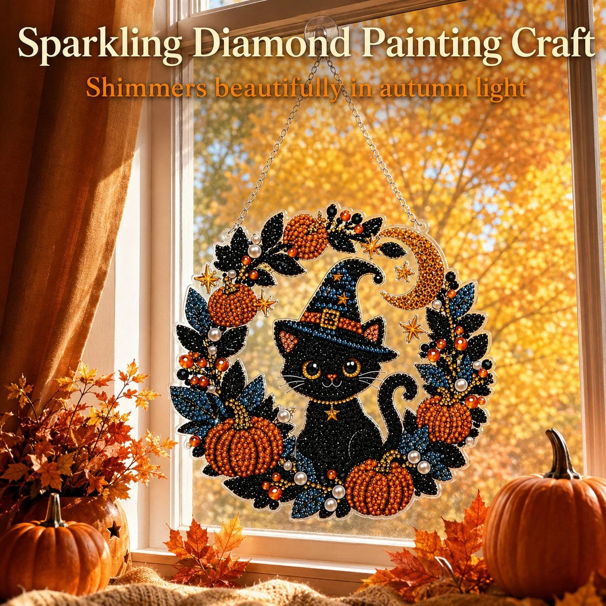 Diamond Painting Ornament Kit Halloween Hanging Decor