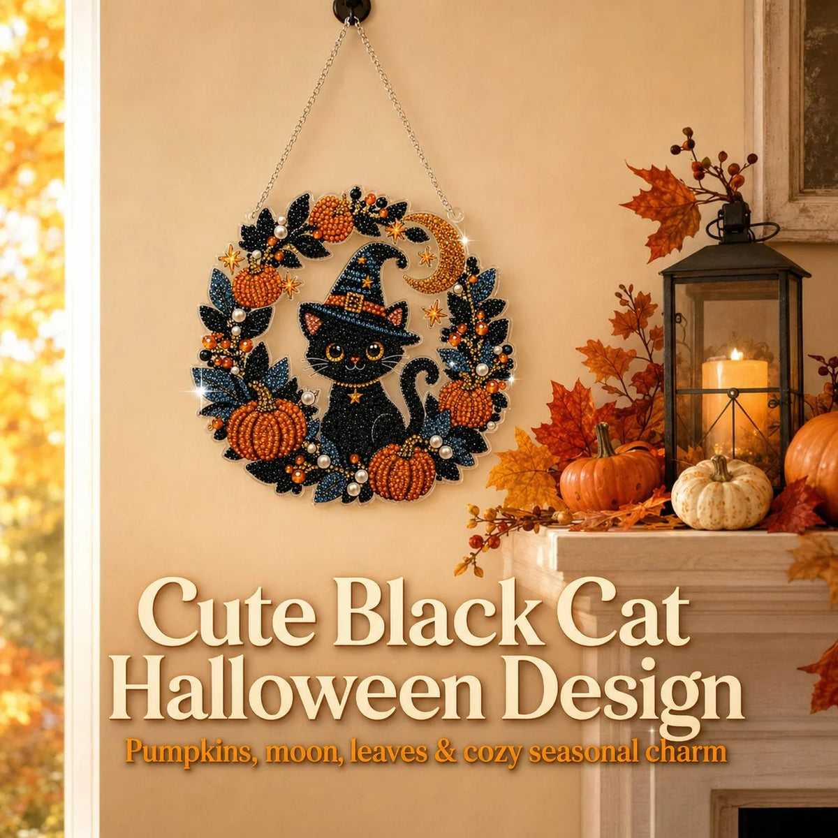 Diamond Painting Ornament Kit Halloween Hanging Decor