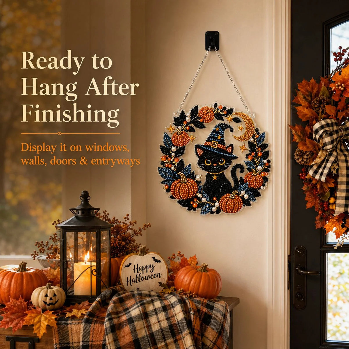 Diamond Painting Ornament Kit Halloween Hanging Decor