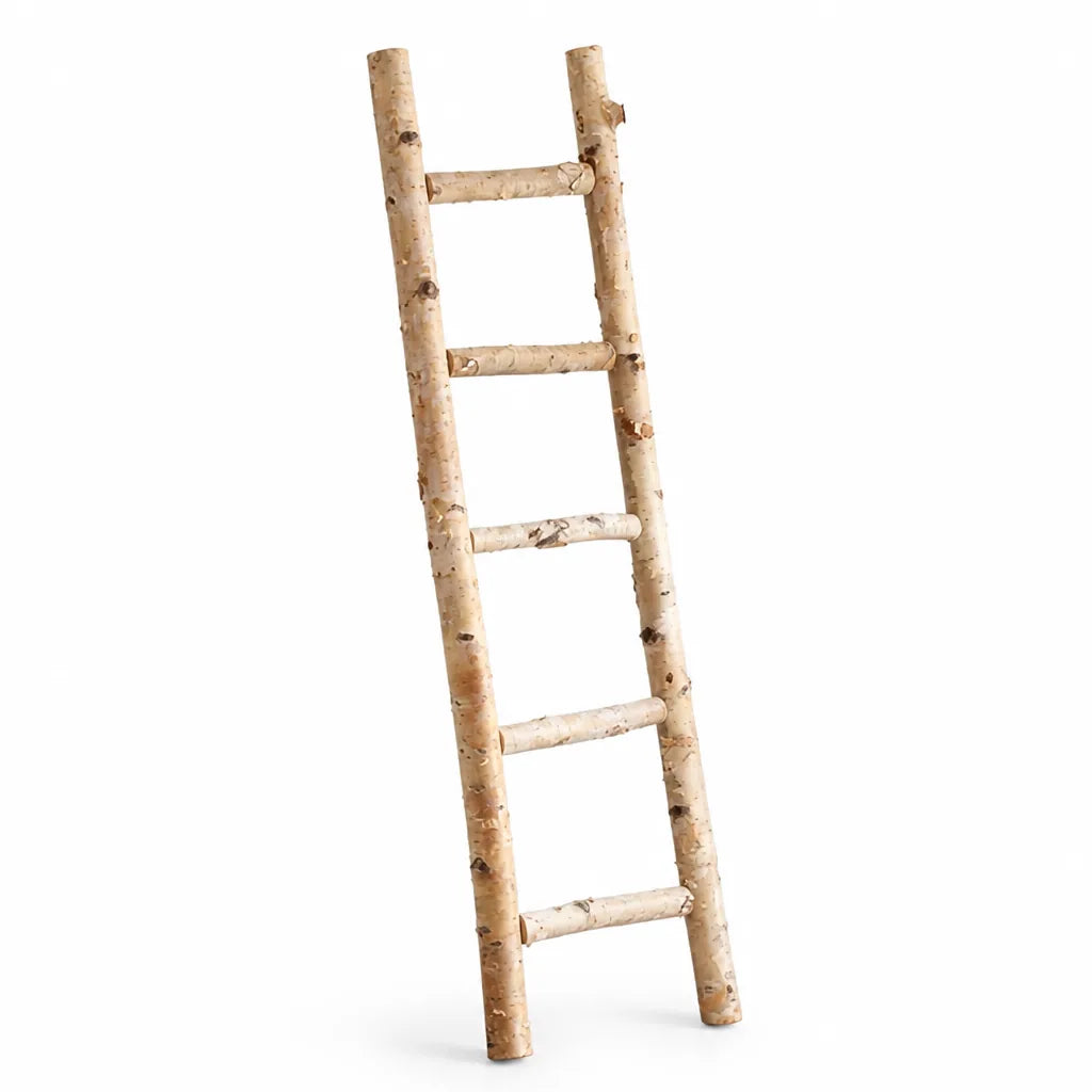 Display Ladder Natural Wood Lightweight & Durable