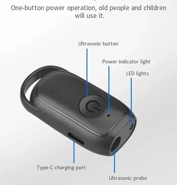 Dog Bark Repeller Ultrasonic Pocket-Sized Battery-Powered