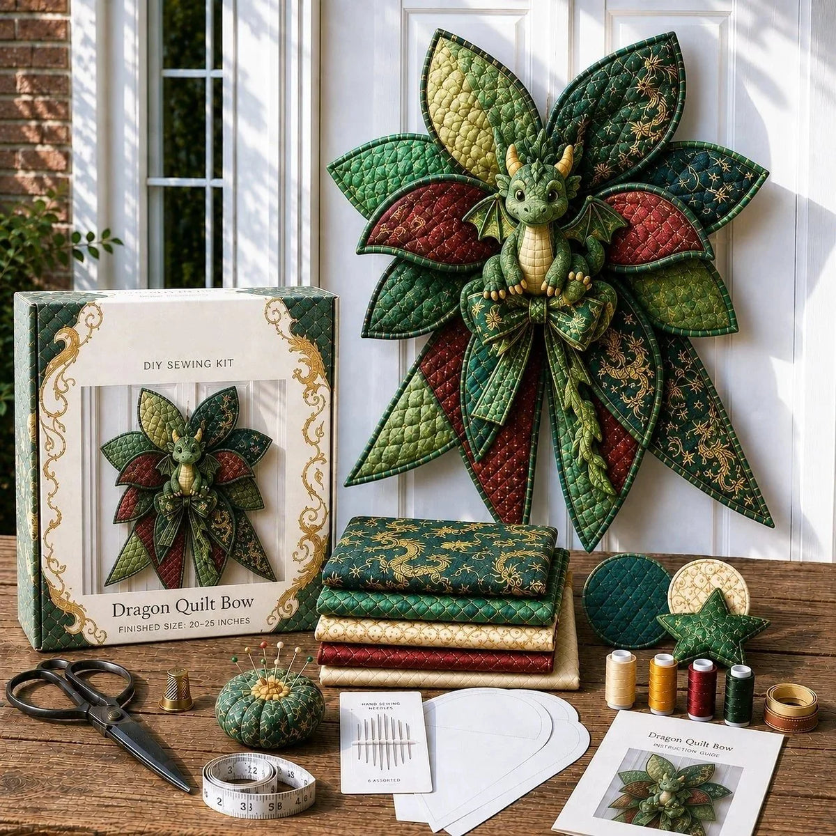 Door Bow Sewing Kit Quilted Complete Beginner-Friendly
