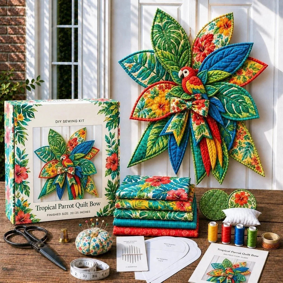 Door Bow Sewing Kit Quilted Complete Beginner-Friendly