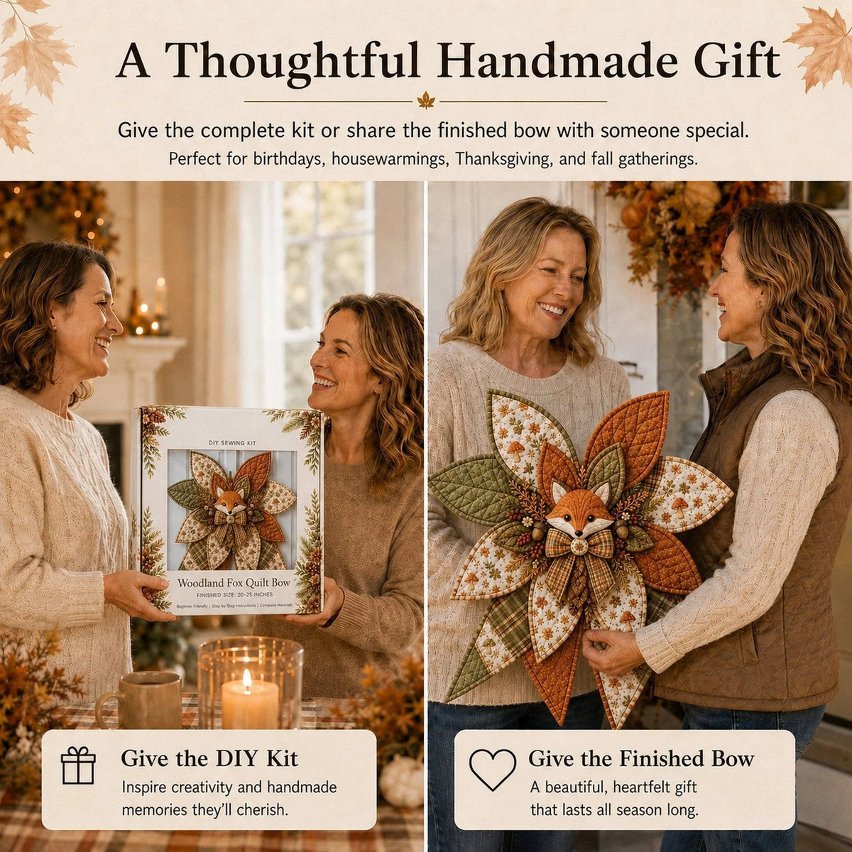 Door Bow Sewing Kit Quilted Complete Beginner-Friendly