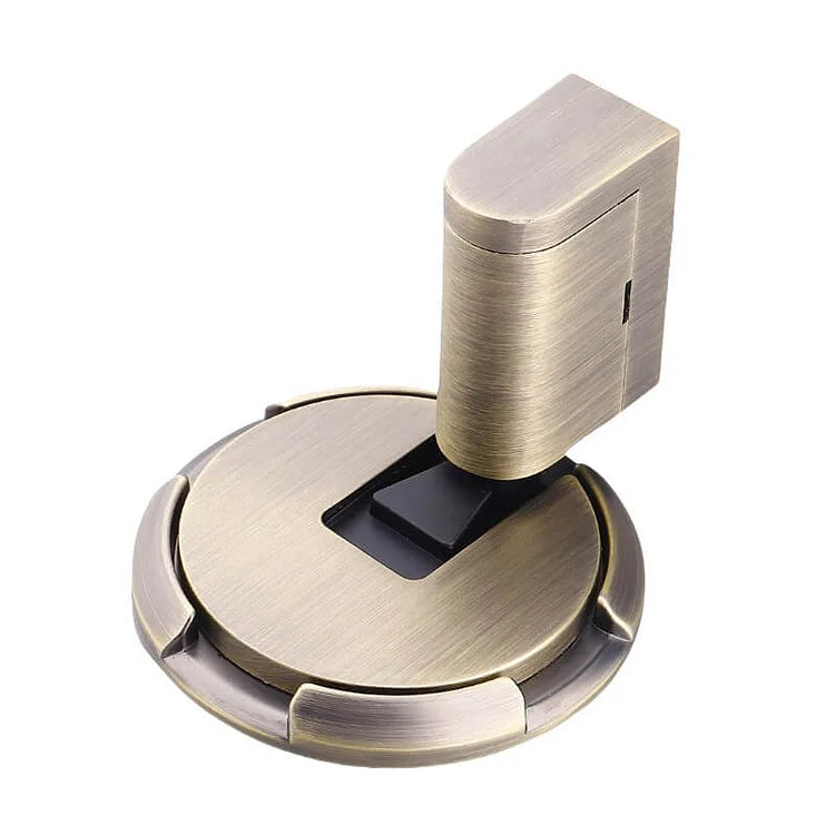 Door Stop Zinc Alloy Foot-Operated Press-Lock Floor Mount