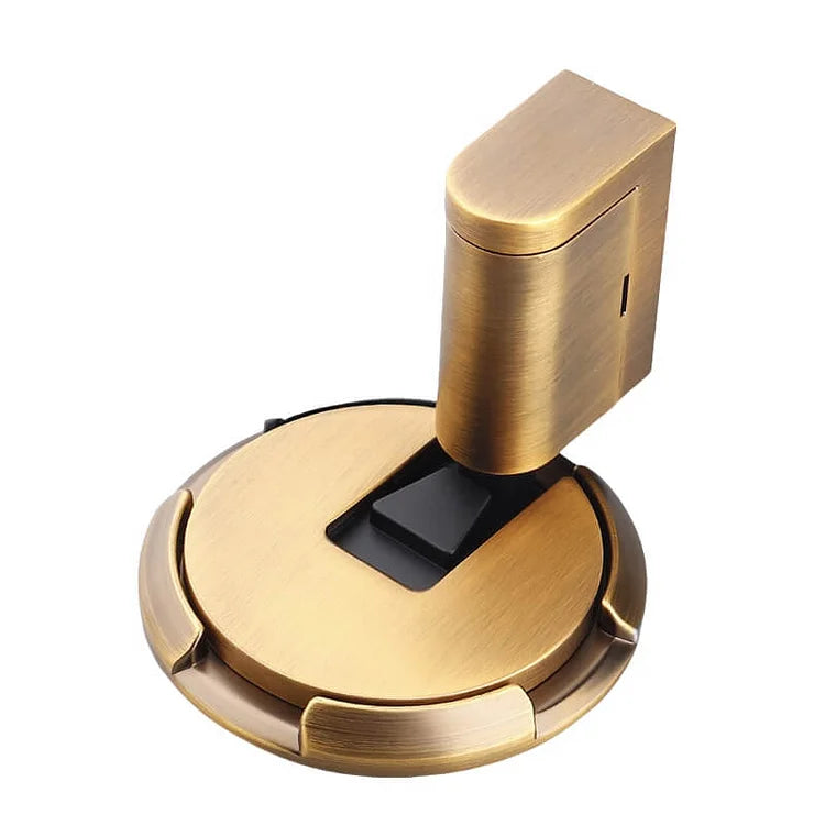 Door Stop Zinc Alloy Foot-Operated Press-Lock Floor Mount