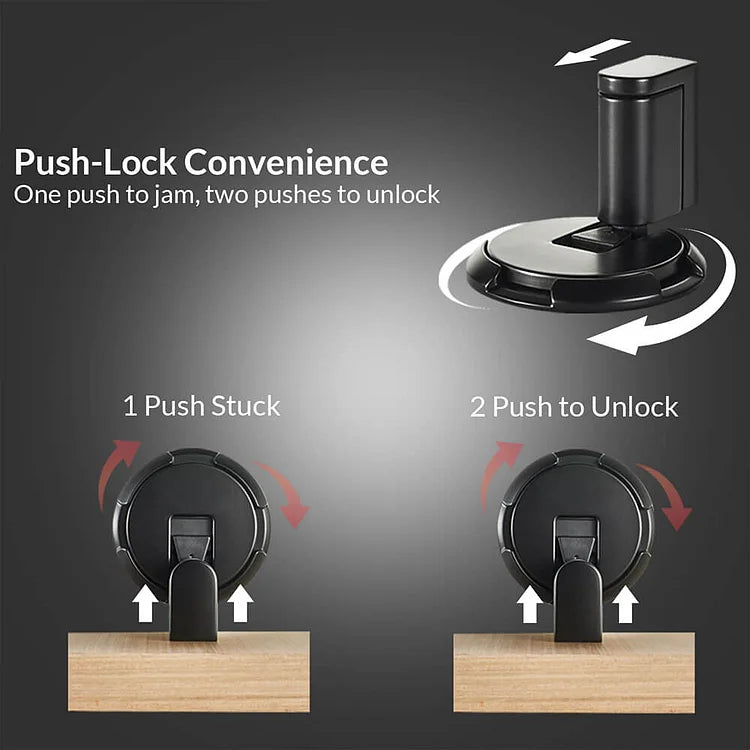 Door Stop Zinc Alloy Foot-Operated Press-Lock Floor Mount